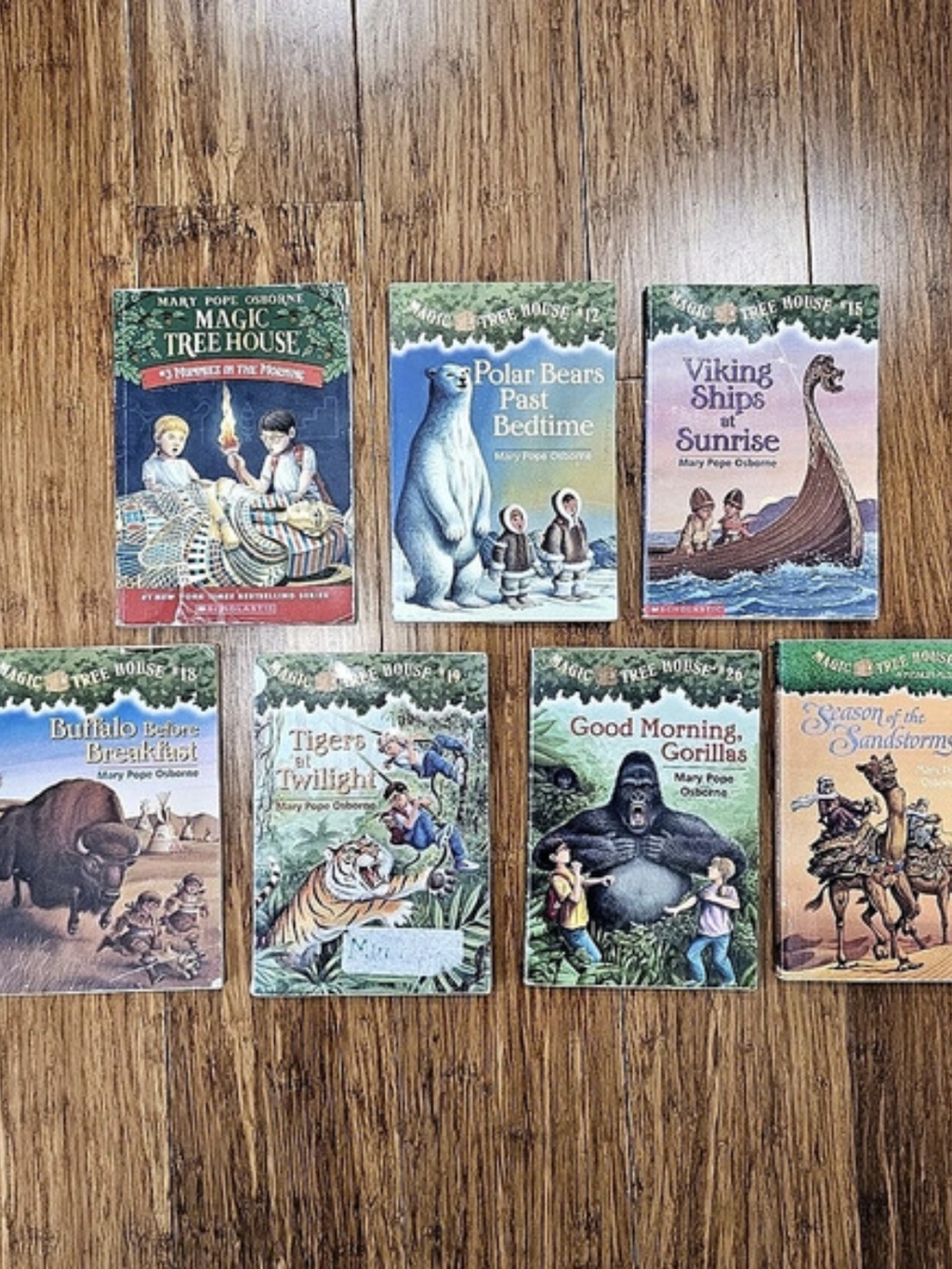 Magic Tree House Books 7 Book Lot Mummies Polar Bears Tigers Gorillas Paperbacks